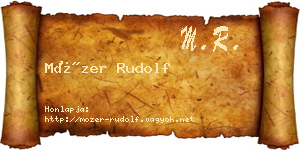 Mózer Rudolf névjegykártya